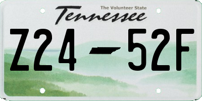 TN license plate Z2452F