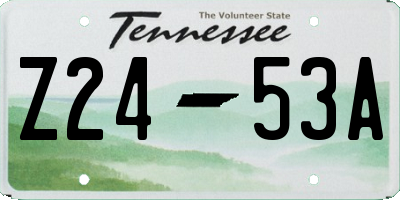 TN license plate Z2453A