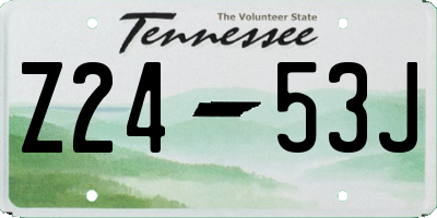 TN license plate Z2453J