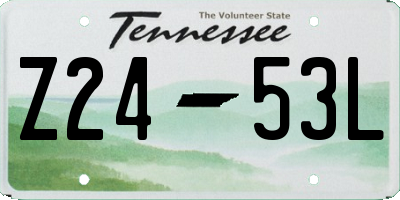 TN license plate Z2453L
