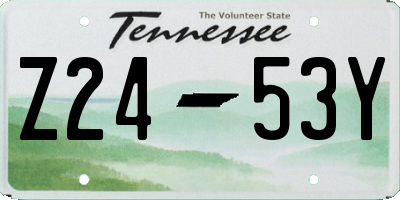 TN license plate Z2453Y