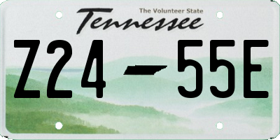 TN license plate Z2455E