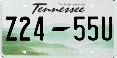 TN license plate Z2455U