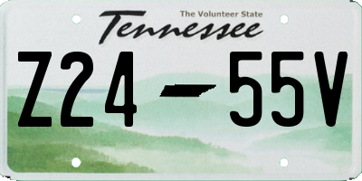 TN license plate Z2455V
