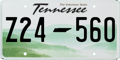 TN license plate Z2456O