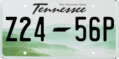 TN license plate Z2456P