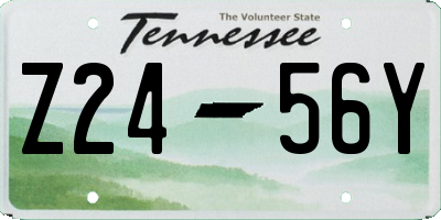 TN license plate Z2456Y