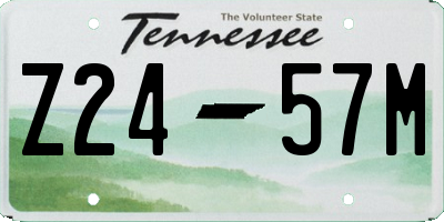 TN license plate Z2457M