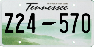 TN license plate Z2457O