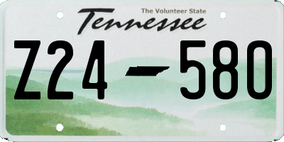 TN license plate Z2458O