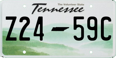 TN license plate Z2459C