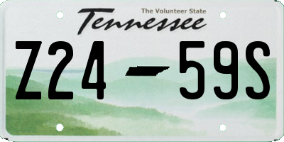 TN license plate Z2459S