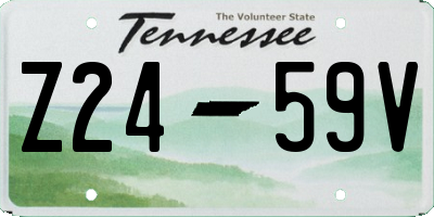 TN license plate Z2459V