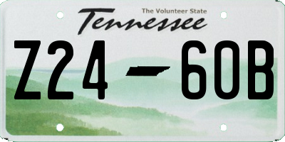 TN license plate Z2460B