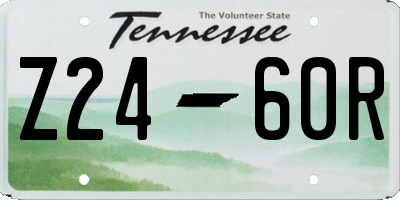 TN license plate Z2460R