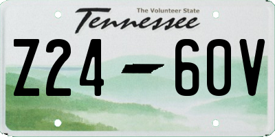 TN license plate Z2460V