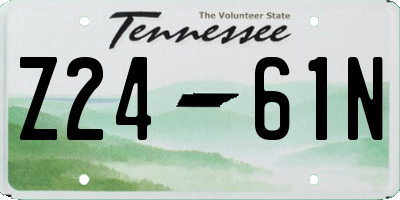 TN license plate Z2461N