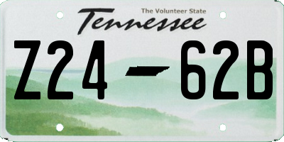 TN license plate Z2462B
