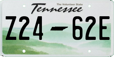 TN license plate Z2462E
