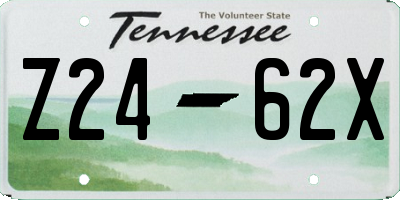 TN license plate Z2462X