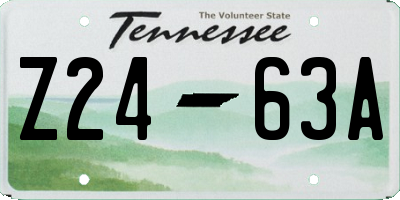 TN license plate Z2463A