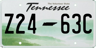 TN license plate Z2463C