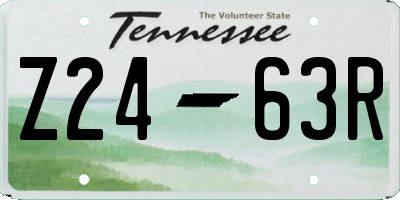 TN license plate Z2463R