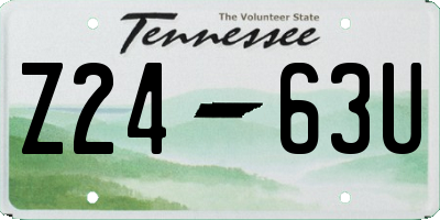 TN license plate Z2463U