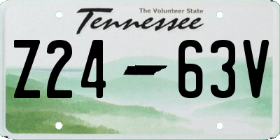TN license plate Z2463V