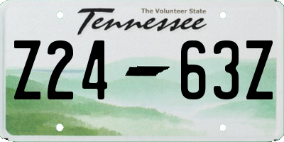TN license plate Z2463Z