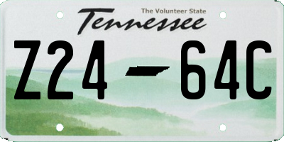 TN license plate Z2464C