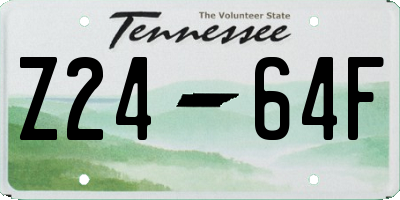 TN license plate Z2464F