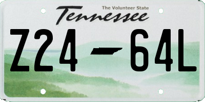 TN license plate Z2464L