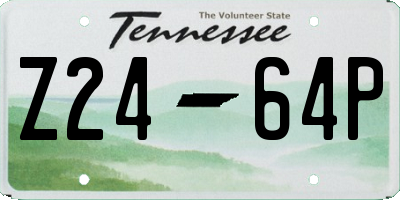 TN license plate Z2464P
