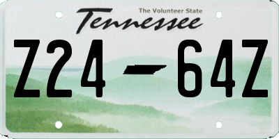 TN license plate Z2464Z