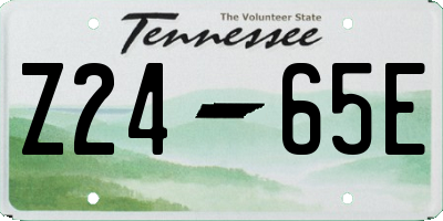 TN license plate Z2465E