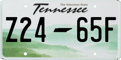TN license plate Z2465F