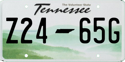 TN license plate Z2465G
