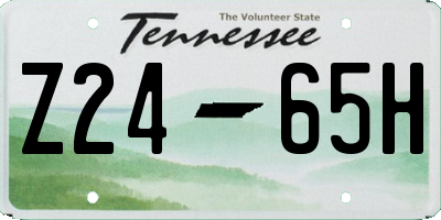TN license plate Z2465H