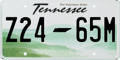 TN license plate Z2465M