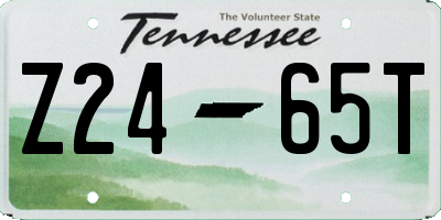 TN license plate Z2465T