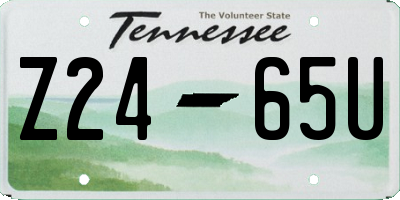 TN license plate Z2465U