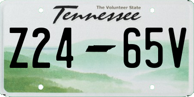 TN license plate Z2465V