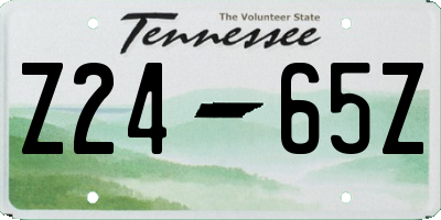 TN license plate Z2465Z