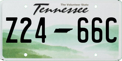 TN license plate Z2466C