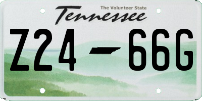 TN license plate Z2466G