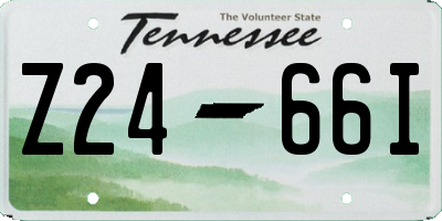TN license plate Z2466I