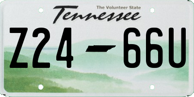 TN license plate Z2466U