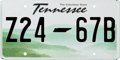 TN license plate Z2467B