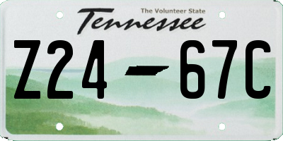 TN license plate Z2467C